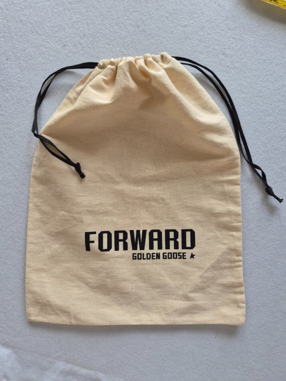 GOLDEN GOOSE Dust Bag for Sneaker Storage Drawstring Beige 15" x 11.5"